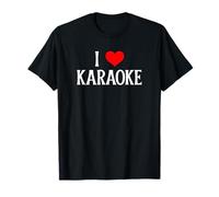 I Love Karaoke I Corazón Cantante Músico Compositor Amante de la música Camiseta