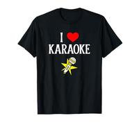 I Love Karaoke I Corazón Cantante Músico Compositor Amante de la música Camiseta
