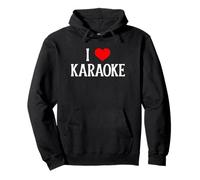 I Love Karaoke I Corazón Cantante Músico Compositor Amante de la música Sudadera con Capucha