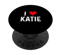 I Love Katie - Corazón - Angustiado PopSockets PopGrip Adhesivo
