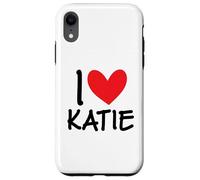 I Love Katie Nombre Personalizado Chica Mujer BFF Amiga Corazón Carcasa para iPhone XR
