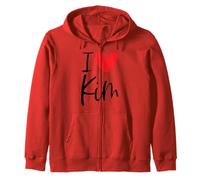I Love Kim Nombre Personalizado Chica Mujer BFF Kimberly Kimmy Sudadera con Capucha