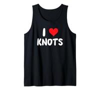 I Love Knots - Corazón - Nudo Atando Barco Barco Yate Marinero Camiseta sin Mangas