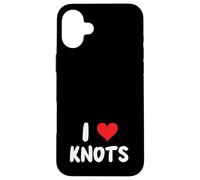 I Love Knots - Corazón - Nudo Atando Barco Barco Yate Marinero Carcasa para iPhone 16 Plus