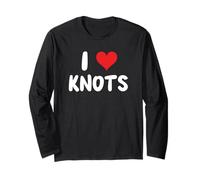 I Love Knots - Corazón - Nudo Atando Barco Barco Yate Marinero Manga Larga
