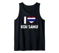 I Love KOH Samui Island Tailandia Bandera Tailandesa Corazón Camiseta sin Mangas