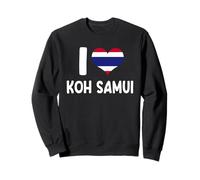 I Love KOH Samui Island Tailandia Bandera Tailandesa Corazón Sudadera