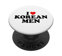 I Love Korean Men PopSockets PopGrip Adhesivo