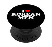 I Love Korean Men PopSockets PopGrip Adhesivo