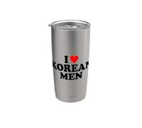 I Love Korean Men Vaso térmico de acero inoxidable de doble pared