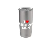 I Love Korean Men Vaso térmico de acero inoxidable de doble pared
