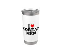 I Love Korean Men Vaso térmico de acero inoxidable de doble pared