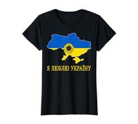 I Love Kyiv Hello Ukraine Map Flag Orgulloso papá ucraniano mamá Camiseta gráfica económica, Mujer, Negro, XL