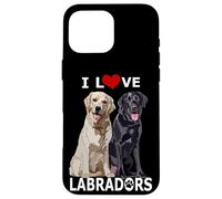 I Love Labradors Happy Golden Black Lab Retriever Mamá Papá Carcasa para iPhone 16 Pro MAX