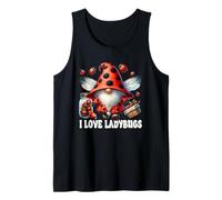 I Love Ladybugs Decor For Women And Girls Cute Spring Gnome Camiseta sin Mangas