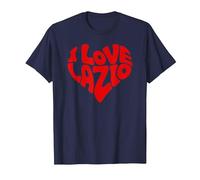 I Love Lazio Camiseta, Hombre, Azul Marino, L
