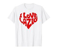 I Love Lazio Camiseta, Hombre, Blanco, 3XL