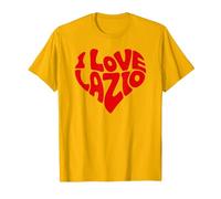 I Love Lazio Camiseta, Hombre, Dorado Brillante, L