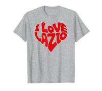 I Love Lazio Camiseta, Hombre, Gris Jaspeado, 3XL