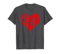 I Love Lazio Camiseta, Hombre, Jaspeado Oscuro, M