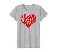 I Love Lazio Camiseta, Mujer, Gris Jaspeado, XXL