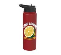 I Love Lemons Citrus Rebanadas frescas Stainless Steel Insulated Water Bottle