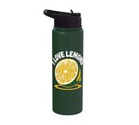 I Love Lemons Citrus Rebanadas frescas Stainless Steel Insulated Water Bottle