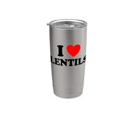 I Love Lentils Funny Healthy Soup Comer Legumbres Comida India Dal Vaso térmico de acero inoxidable de doble pared