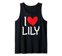 I Love Lily Nombre Personalizado Hombres Guy BFF Amigo Corazón Camiseta sin Mangas