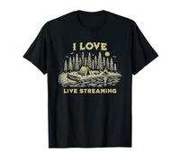 I Love Live Streaming Camping Fishing Camper Outdoor Fan Camiseta