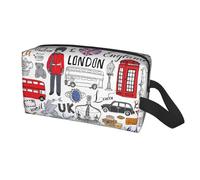 I Love London - Bolsa de almacenamiento de viaje para hombres y mujeres, organizador de gran capacidad, bolsa de aseo portátil