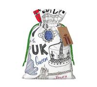 I Love London - Bolsas de cordón con estampado de Londres, bolsas de aperitivos, bolsas de almacenamiento para envolver regalos, decoraciones de fiesta