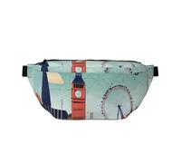 I Love London - Cangurera para correr con estampado de Londres, casual, ligera, con correa ajustable