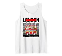 I Love London, Cool London UK Red Bus Illustration Graphic Camiseta sin Mangas