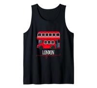 I Love London, Cool London UK Red Bus Illustration Graphic Camiseta sin Mangas