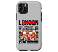 I Love London, Cool London UK Red Bus Illustration Graphic Carcasa para iPhone 11 Pro