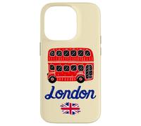 I Love London, Cool London UK Red Bus Illustration Graphic Carcasa para iPhone 14 Pro