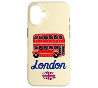 I Love London, Cool London UK Red Bus Illustration Graphic Carcasa para iPhone 16