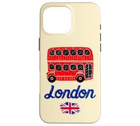 I Love London, Cool London UK Red Bus Illustration Graphic Carcasa para iPhone 16 Pro Max