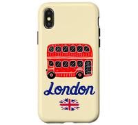 I Love London, Cool London UK Red Bus Illustration Graphic Carcasa para iPhone X/XS