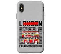 I Love London, Cool London UK Red Bus Illustration Graphic Carcasa para iPhone X/XS