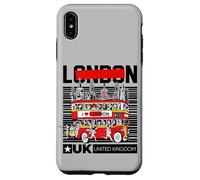 I Love London, Cool London UK Red Bus Illustration Graphic Carcasa para iPhone XS MAX