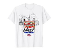 I Love London, Cool London UK Skyline Illustration Graphic Camiseta