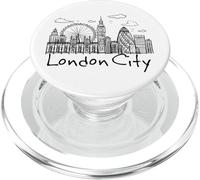 I Love London, Cool Unique London Sketch Drawing Skyline PopSockets PopGrip para MagSafe