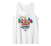 I Love London, gráfico Fresco del Horizonte del Reino Unido Camiseta sin Mangas