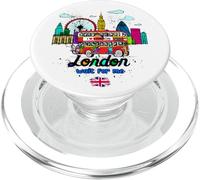 I Love London, gráfico Fresco del Horizonte del Reino Unido PopSockets PopGrip para MagSafe