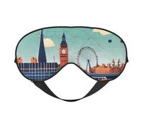 I Love London - Máscara de ojos opaca suave con estampado de Londres, máscara de ojos de viaje, fundas para dormir de lado, máscara de ojos para dormir para hombres y mujeres