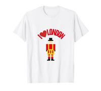 I Love London Pixel Design - Recuerdo de Beefeater Guard Camiseta