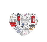 I Love London Printing - Ambientador para coche, 10 piezas, hojas aromáticas, accesorios para colgar en el coche con cuerdas para decoración