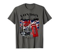 I Love London UK Flag with London Skyline Graphic London Camiseta